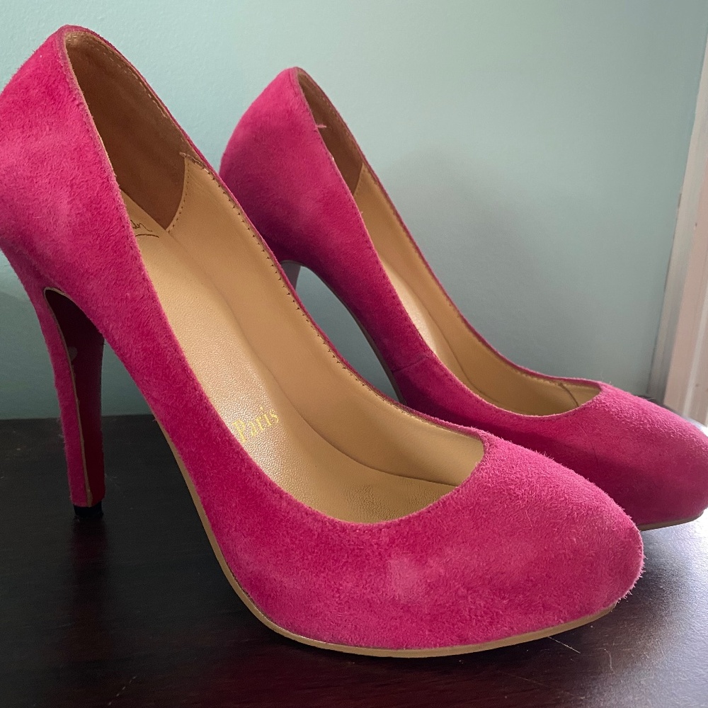 Louboutin pink heels